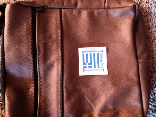 Lady Olympia Brand! Brown Smooth Leather Cross-Over Bag