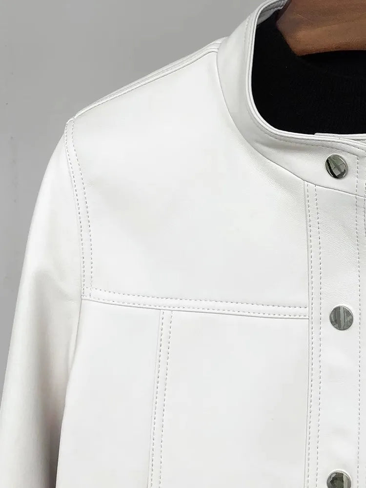 Women Stand Collar Long Sleeve Elegant Chic Luxury Designer Clothing