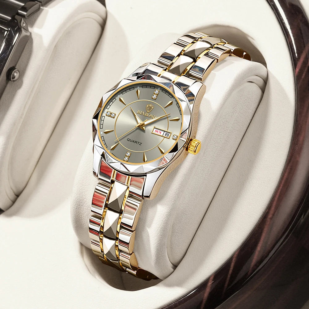 Luxury Fashion Ladies Quartz Watch Waterproof Luminous