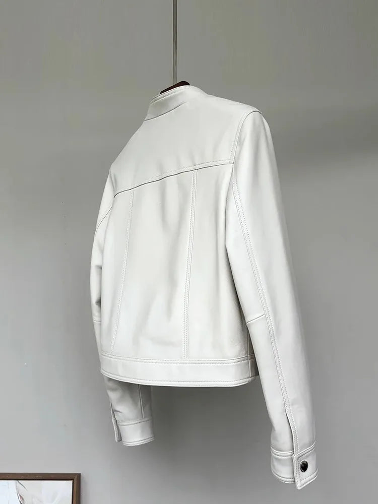 Women Stand Collar Long Sleeve Elegant Chic Luxury Designer Clothing