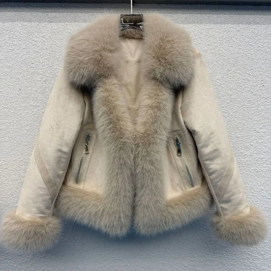 Thickened Warm Winter Women's Faux Fur Coat Stylish Loose Zipper Female Artificial Fur Jacket Coat Fur Leather Outwear For Lady