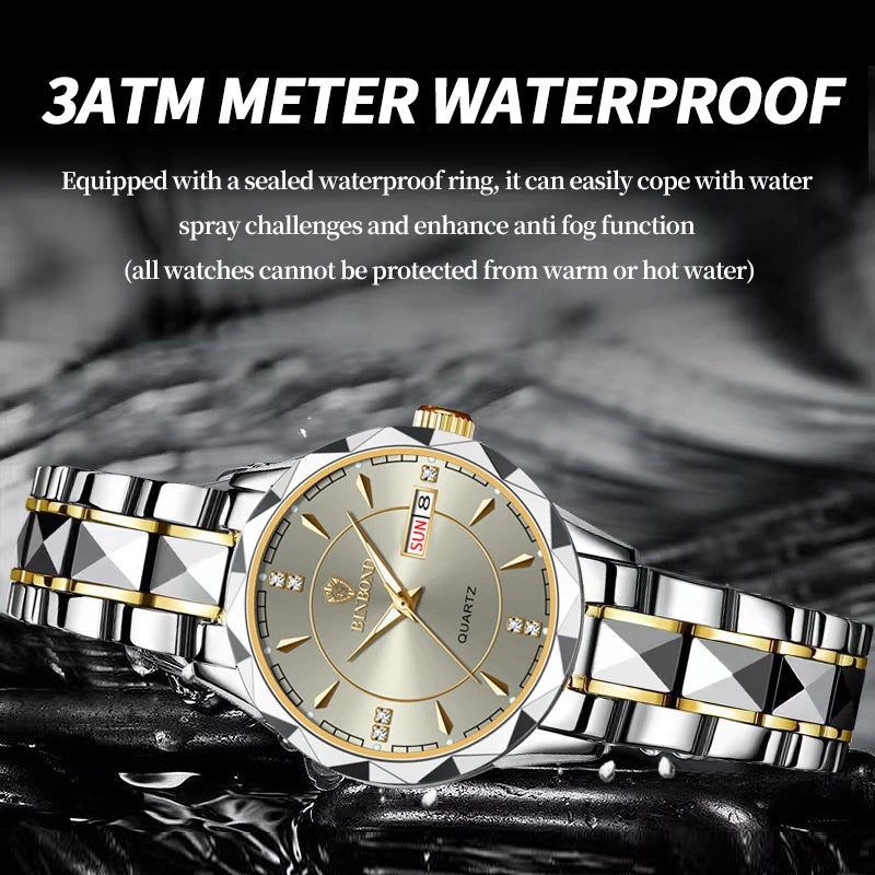 Luxury Fashion Ladies Quartz Watch Waterproof Luminous