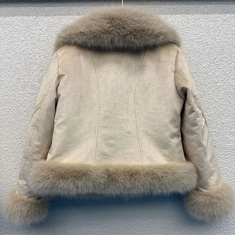 Thickened Warm Winter Women's Faux Fur Coat Stylish Loose Zipper Female Artificial Fur Jacket Coat Fur Leather Outwear For Lady