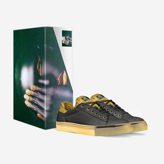 BLACK  is GOLD SHOES !! By Zebra Knight! Made in Italy unisex