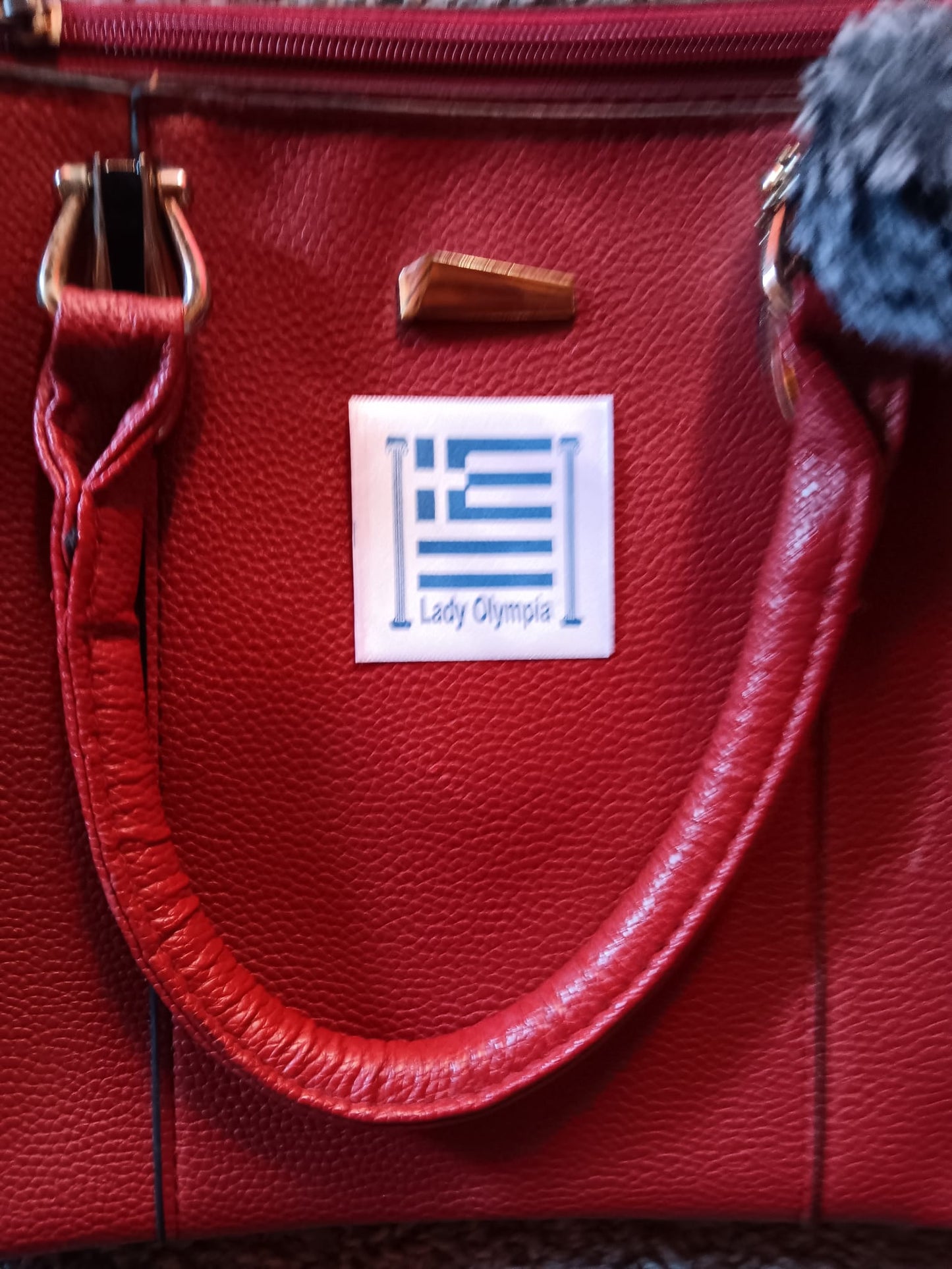 Lady Olympia Brand! Red Purse Bag – Strong Texture Leather