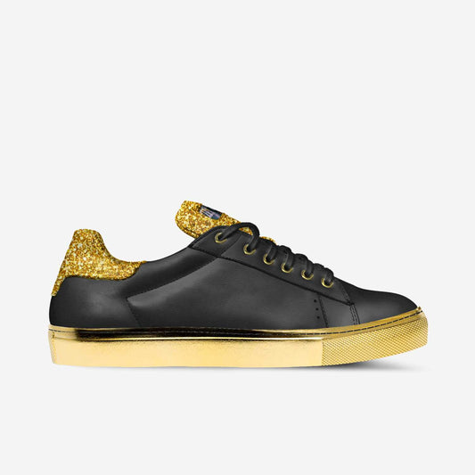 BLACK  is GOLD SHOES !! By Zebra Knight! Made in Italy unisex