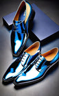 ZK Fashion LTD "Nebula Blue" Metallic Dress Shoes